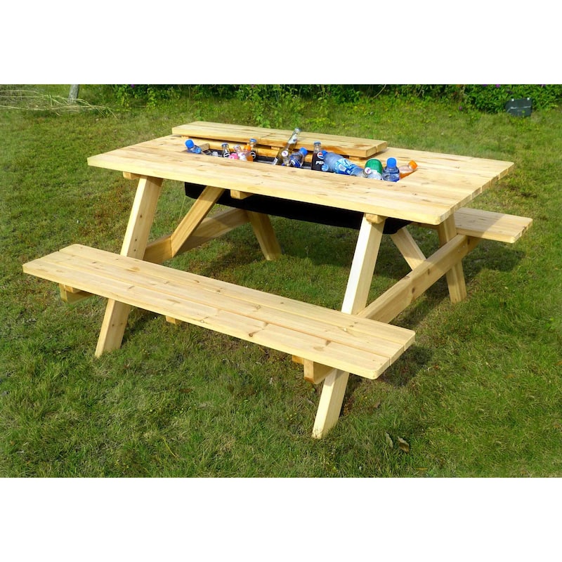 Sorrento Wood Cooler Picnic Table by Havenside Home