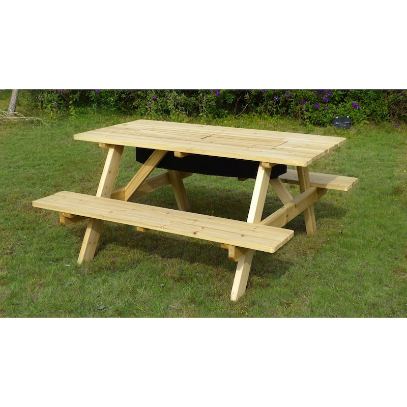 Sorrento Wood Cooler Picnic Table by Havenside Home