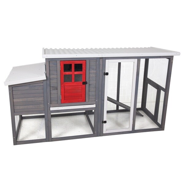Shop Precision Red Door Hen House Ii Gray Red Door Ships To