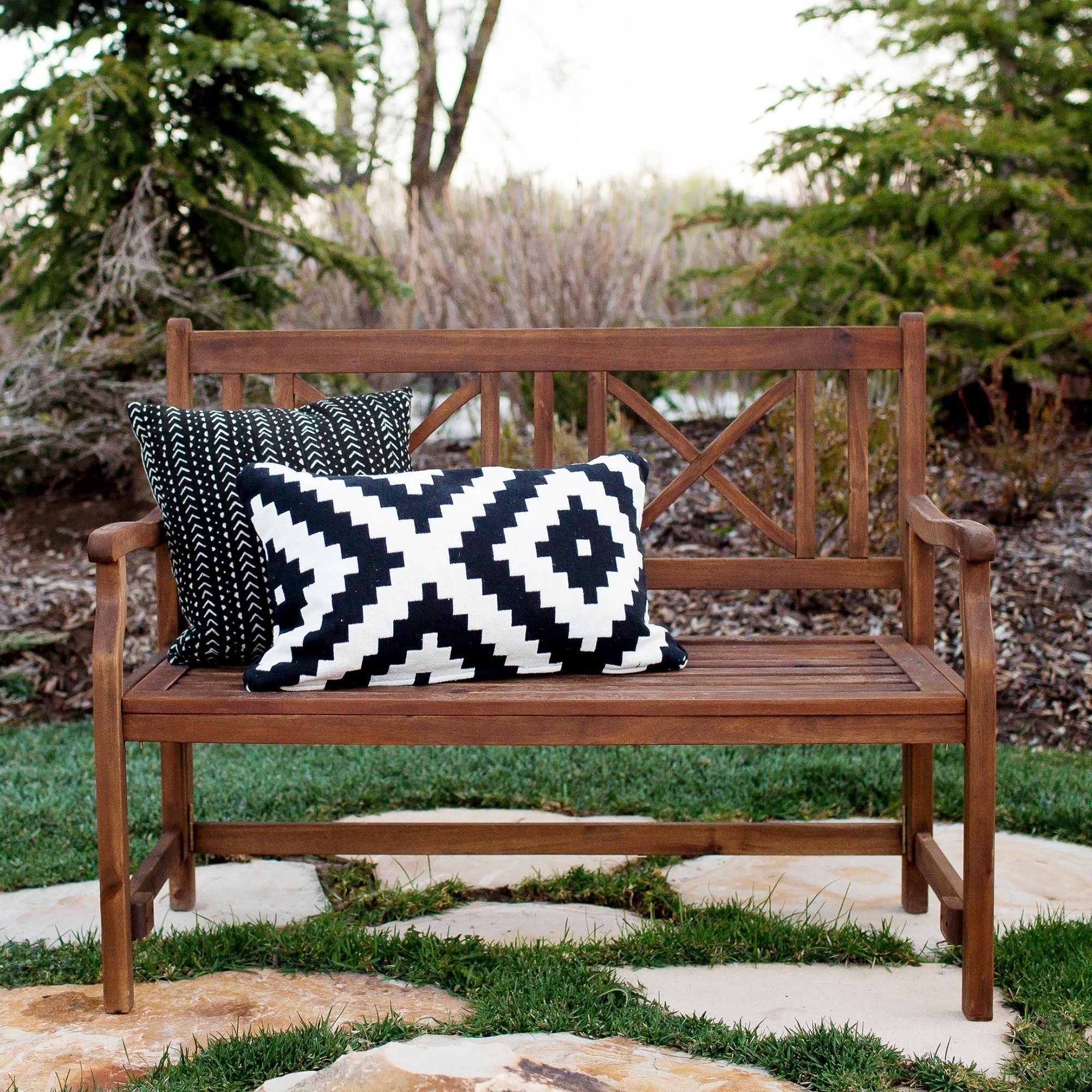48 Inch Dark Brown Acacia Wood Folding Patio Bench Free 48 Inch Dark Brown Acacia Wood Folding Patio Bench