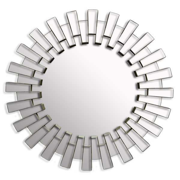 Sunburst Wall Mirror contemporary round wall mirror modern decor silver art large Sunburst Wall Mirror contemporary round wall mirror modern decor silver art large