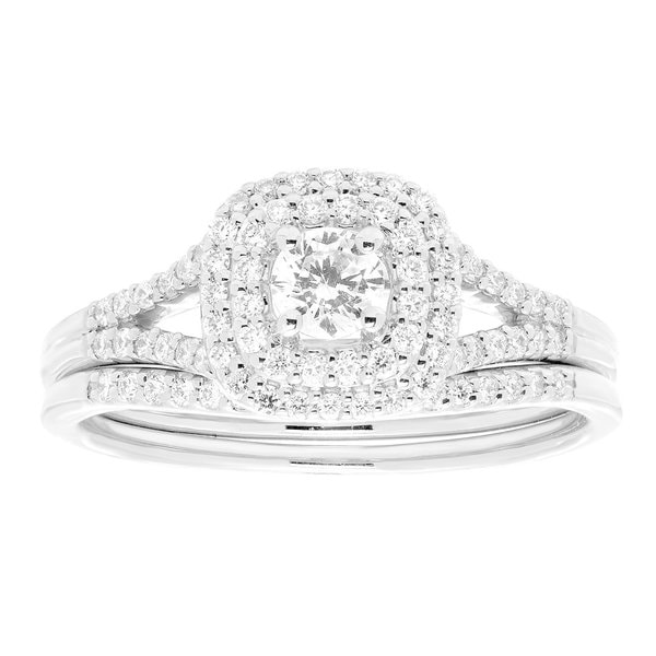 14k Gold 1/2ct TDW White Diamond Bridal Set