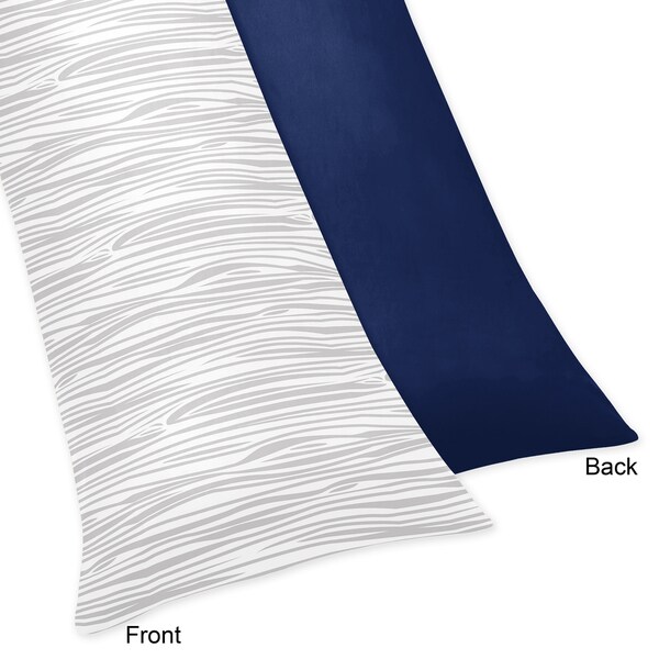 Sweet Jojo Designs Woodsy Collection Navy and Mint Microfiber Body Pillow Case