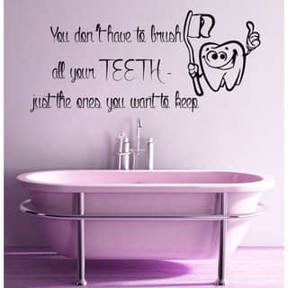 Brush Your Teeth Wall Quotes Vinyl Decal Sticker Bath Words Home ...