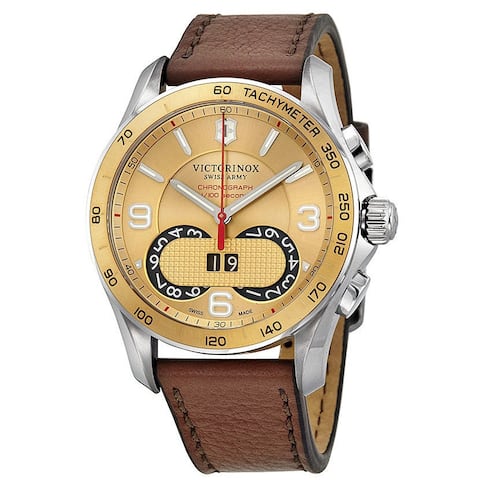 Swiss Army Men's A549957 Victorinox Leather Chronograph Watch