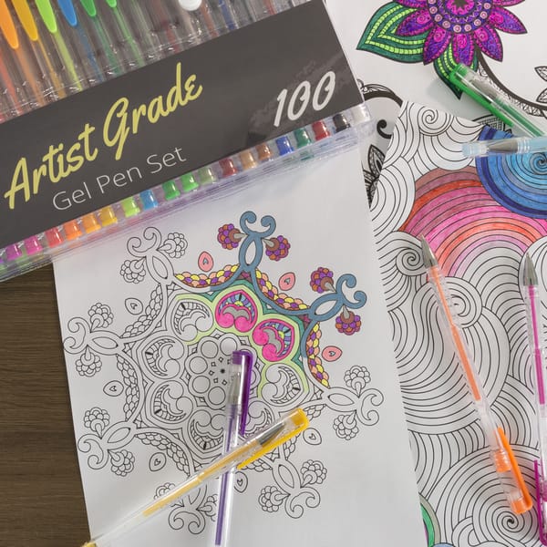 Shop Color Gel Pen Set 100 Count For Adult Coloring Scrapbooking