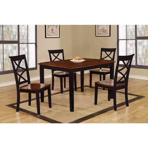 Shop Baum 5-piece Two-tone Wood Dining Set - Free Shipping Today ...