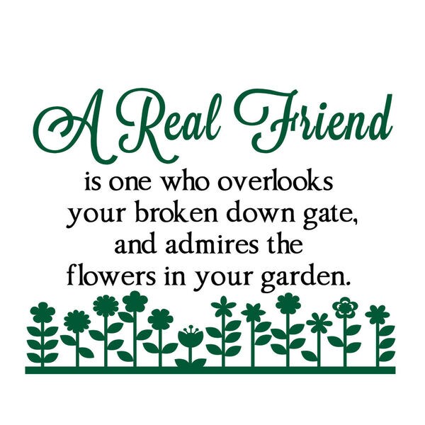 Shop A Real Friend Vinyl Wall Quote Decal - Free Shipping On Orders ...