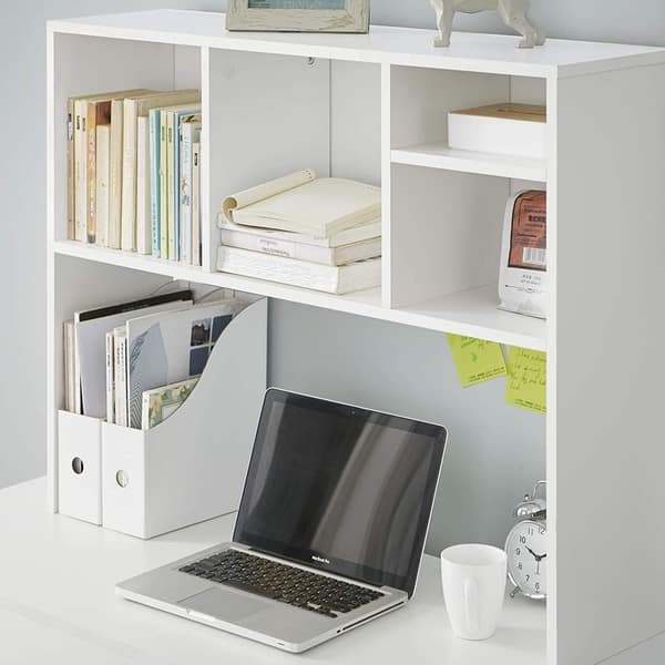 Shop Dormco Cube White Wood Desk Bookshelf Overstock 14602811