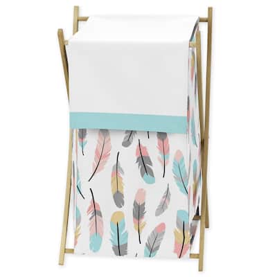 Sweet Jojo Designs Feather Collection Laundry Hamper