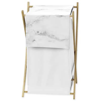 Sweet Jojo Designs Black/White Marble Collection Laundry Hamper