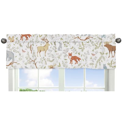 Sweet Jojo Designs Woodland Toile Collection Multicolored Window Valance