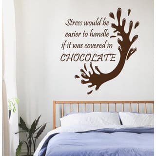 Quotes Chocolate Splash Kitchen Cafe Bar Home Decor Vinyl Art Wall ...