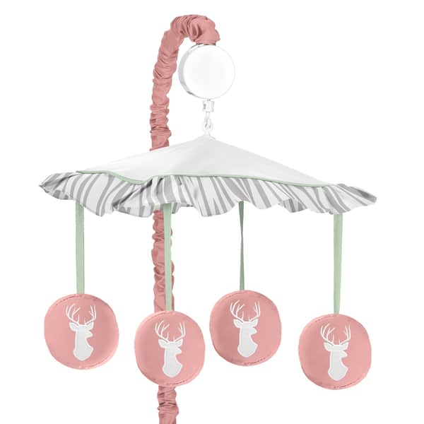 slide 1 of 1, Sweet Jojo Designs Musical Mobile for the Coral and Mint Woodsy Collection