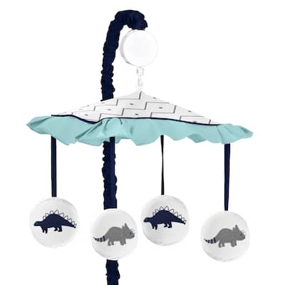 Sweet Jojo Designs Musical Mobile for the Blue and Green Mod Dinosaur Collection