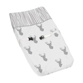 Sweet Jojo Designs Stag Collection Grey and White Changing Pad Cover