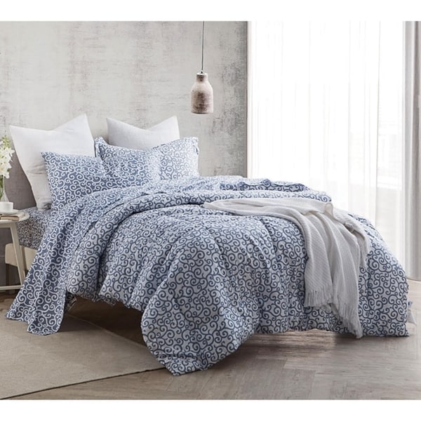 BYB Dawning Grey Comforter Set - Overstock - 14604194