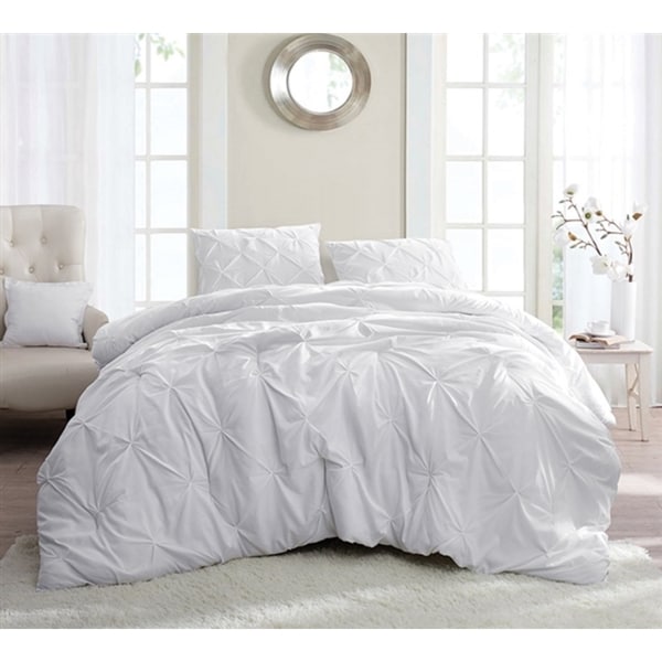 BYB White Pin Tuck Comforter Set - On Sale - Bed Bath & Beyond