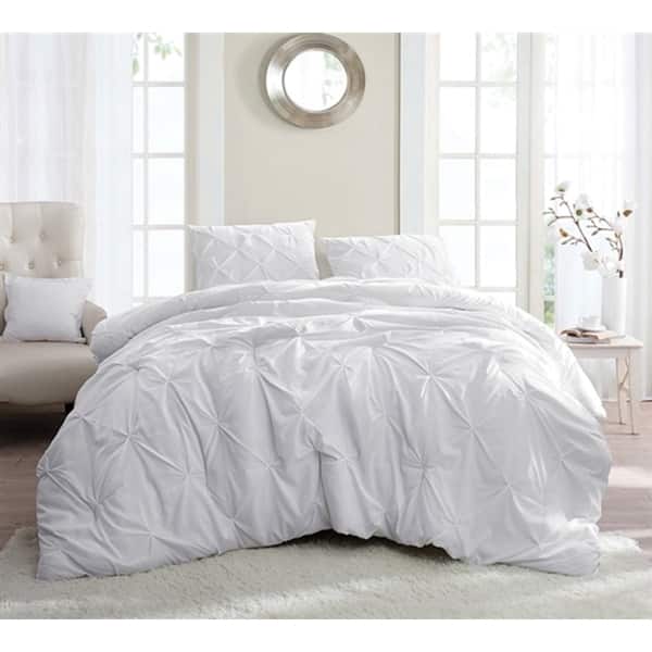 BYB White Pin Tuck Comforter Set - - 14604254