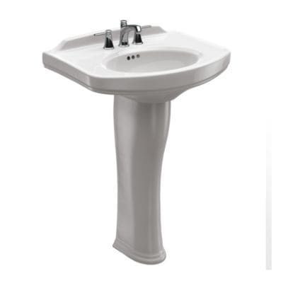 Toto Dartmouth Pedestal Vitreous China Bathroom Sink Lpt642 01 Cotton White