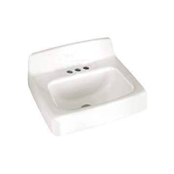 American Standard Commercial Wall Mount Iron White Bathroom Sink 4869.004.020