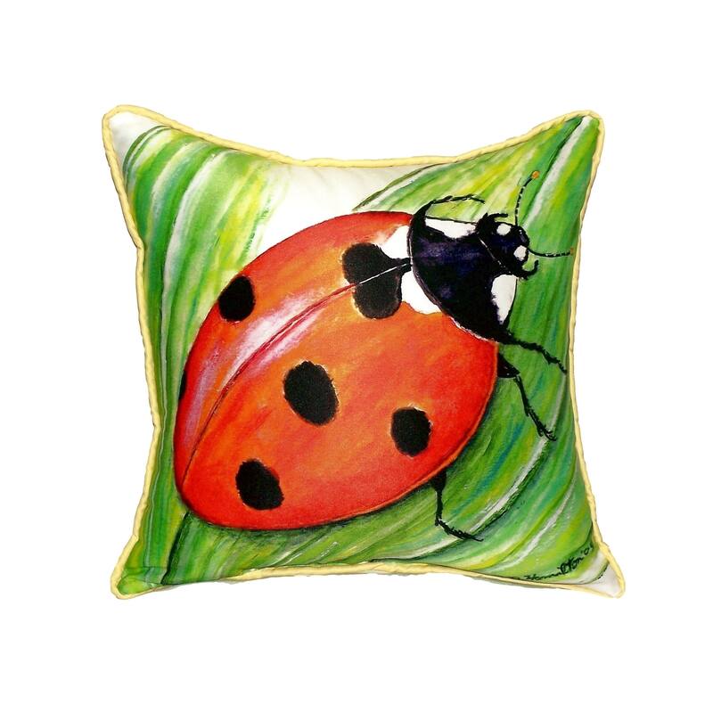 Ladybug Small Indoor/ Outdoor Throw Pillow