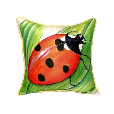Ladybug Small Indoor/ Outdoor Throw Pillow