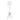 Premiere Antique Brass and Clear Glass Tripod Table Floor Lamp with Fabric Shade