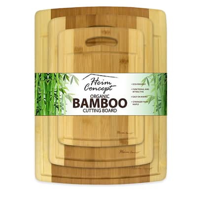 Heim Concept 3 Piece Organic Bamboo Premium Cutting Board