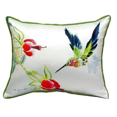 Betsy's Hummingbird Small Indoor/ Outdoor Throw Pillow