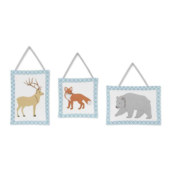 Sweet Jojo Designs Woodland Toile Collection 3-piece Wall Hangings Set ...