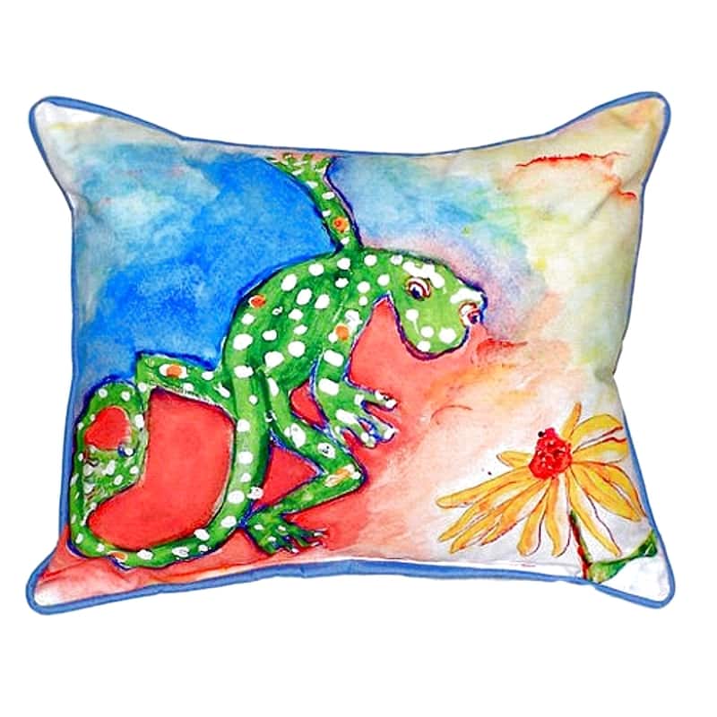Gecko Small Indoor/ Outdoor Throw Pillow