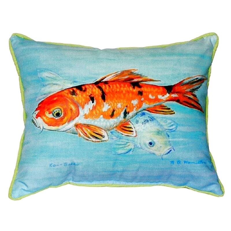 Koi Small Indoor/ Outdoor Throw Pillow