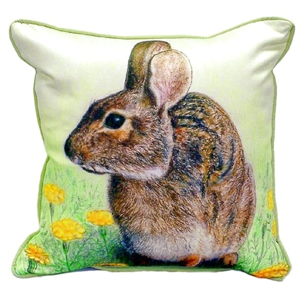 rabbit throw pillow