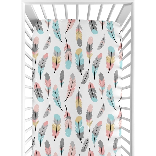 feather crib sheet