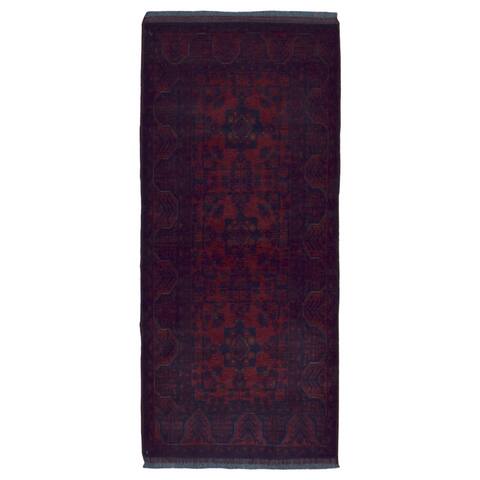 FineRugCollection Hand Made Khal Mohammadi Red Wool Oriental Rug