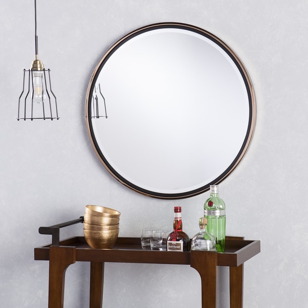 Holly Martin Wais Round Wall Mirror Black Champagne Gold Holly Martin Wais Round Wall Mirror Black Champagne Gold