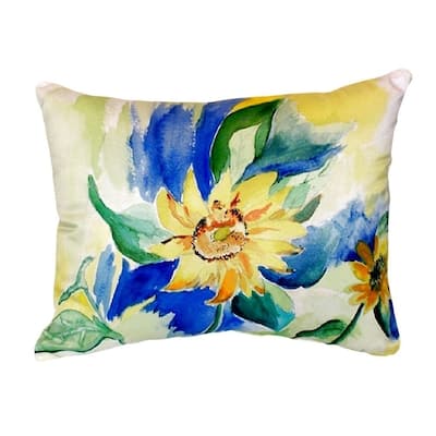 Betsy's Sunflower No Cord Throw Pillow