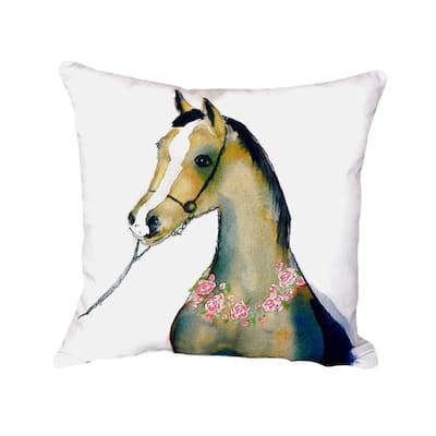 Horse and Garland No Cord Throw Pillow