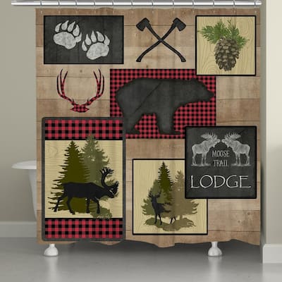 Laural Home Wooded Lodge Shower Curtain