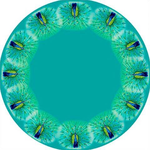Peacock Round Tablecloth (68-inch)