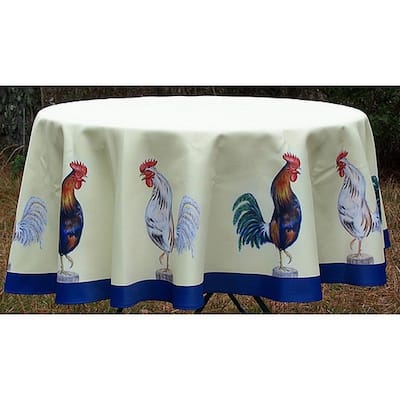 Rooster 58-inch Round Tablecloth