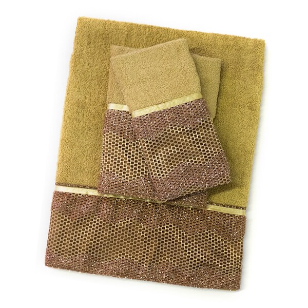 HiEnd Accents Forest Pines Plaid Mocha Towel Set