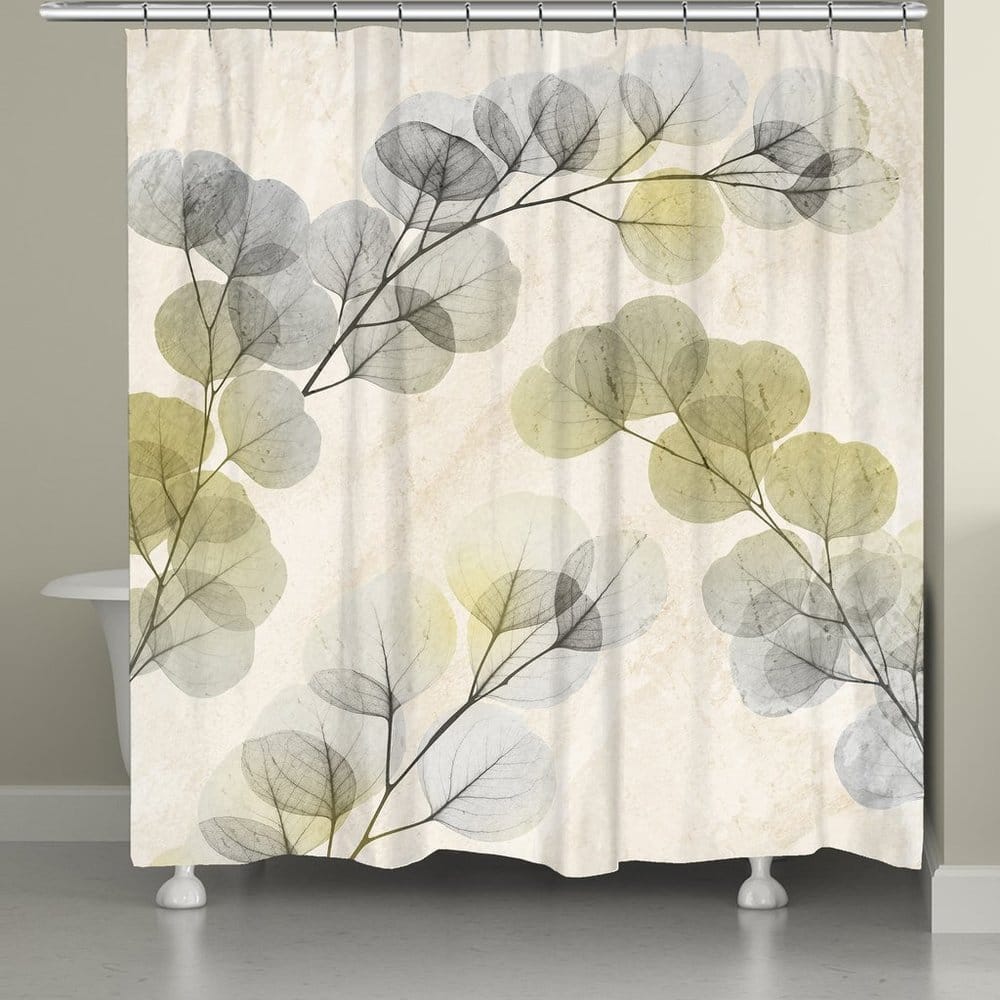 Laural Home Smoky Eucalyptus Fronds Shower Curtain