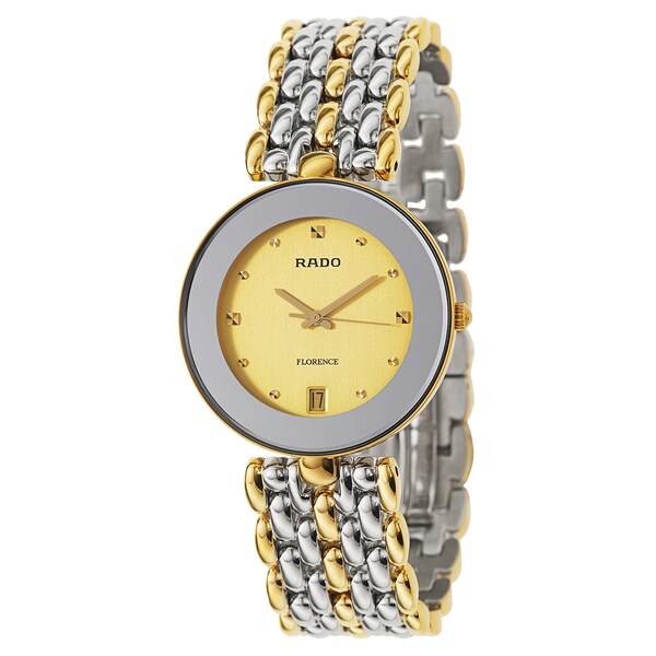 Rado Men's Florence Two-tone Swiss Quartz Watch - Gold/Silver - Overstock -  14606591