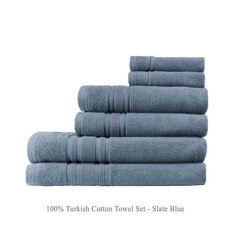 Luxury Hotel 6-Piece Turkish Cotton Towel Collection - Set of 6