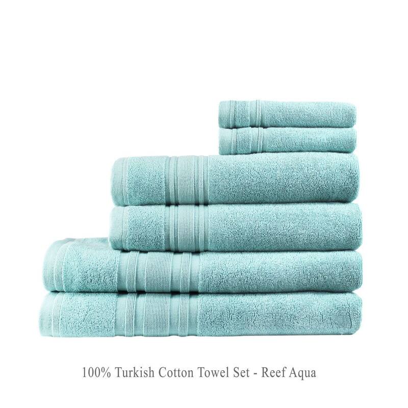 Luxury Hotel 6-Piece Turkish Cotton Towel Collection - Set of 6