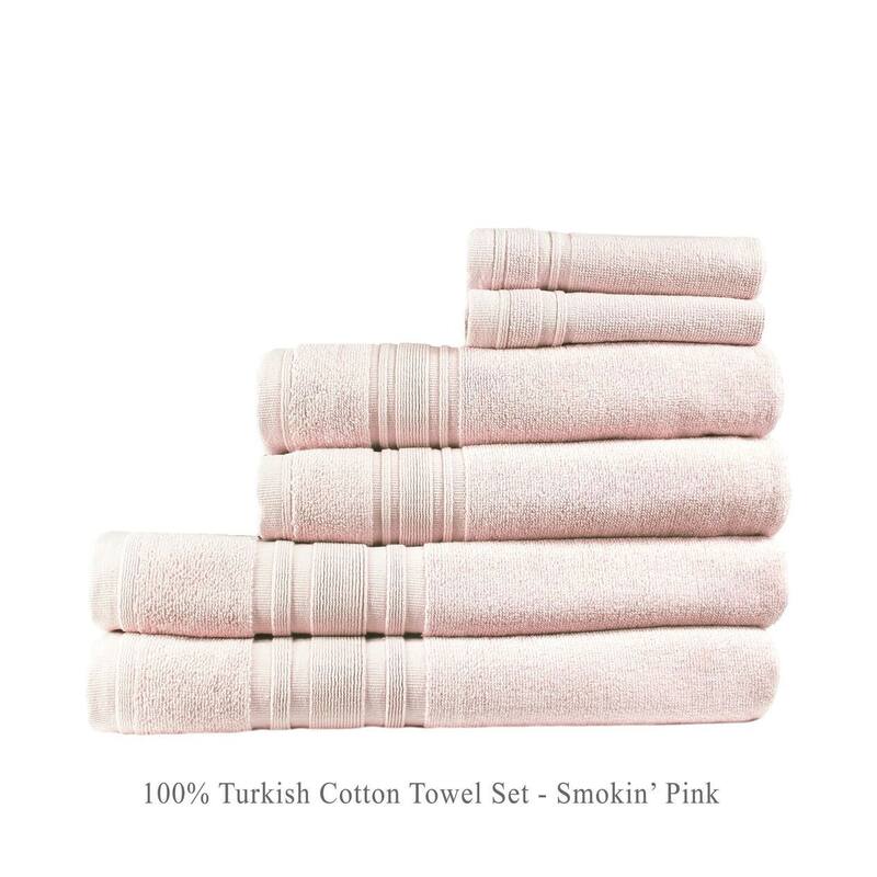 Luxury Hotel 6-Piece Turkish Cotton Towel Collection - Set of 6