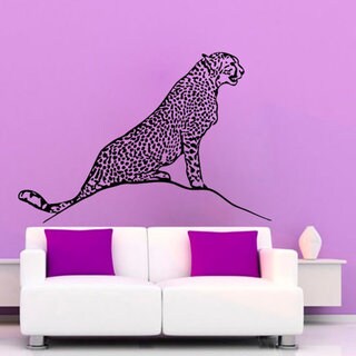 Leopard Face wall decal Cheetah Wall Art Stickers Animals Head Wall vinyl Wild Cat Vinyl Sticker Decor Bedroom Nursery Wild Pet Murals 368ES