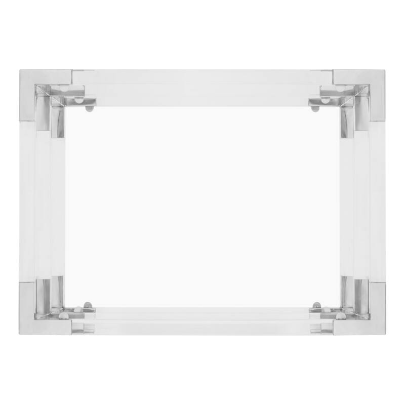 SAFAVIEH Couture High Line Collection Louisa Acrylic Silver End Table - 28" W x 20" L x 26" H